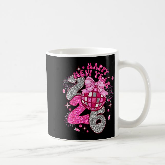 Coquette Happy New Year 2026 Party Matching Family Coffee Mug (Right)