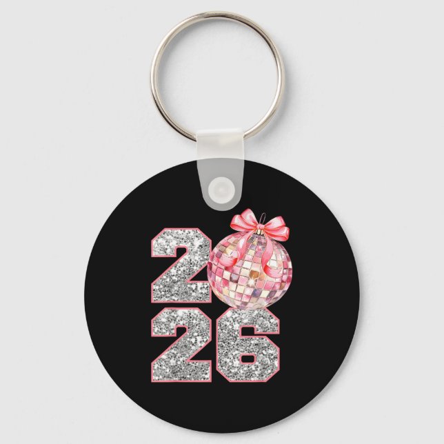 Coquette Happy New Year Party 2026 Family Women Gi Key Ring (Front)