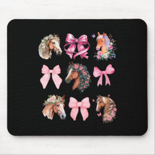 Coquette Horse Riding Wildflowers Equestrian Horse Mouse Pad