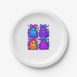 Coquette Iridescent Halloween Paper Plate