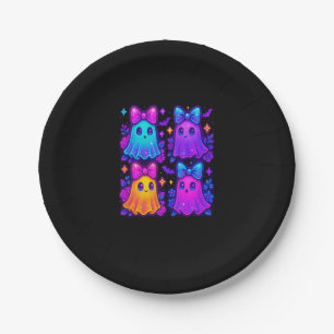 Coquette Iridescent Halloween Paper Plate