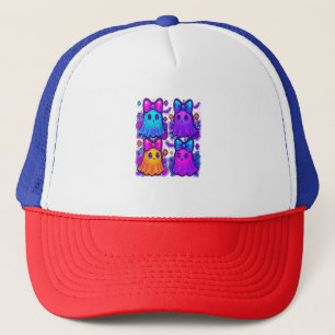 Coquette Iridescent Halloween Trucker Hat