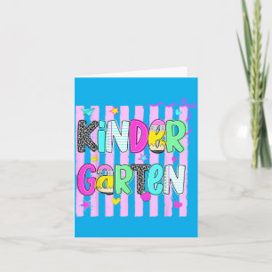 Coquette Kindergarten Team Back To School Teacher Card