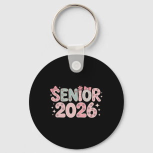Coquette Lace Floral Pastel Senior 2026 Senior 26 Key Ring