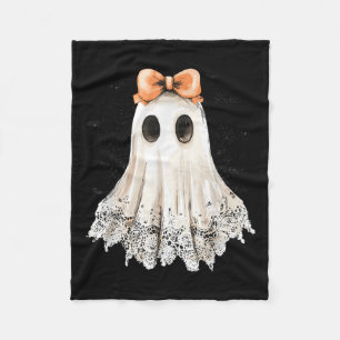 Coquette Lace Ghost Boo In Boojee Halloween Soky S Fleece Blanket
