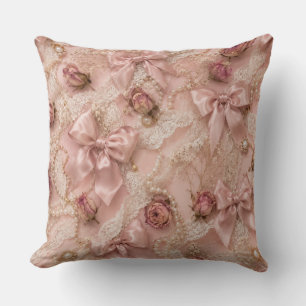 Coquette Lace & Pearls Pillow