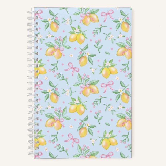 Coquette Lemon Blue Notebook (Front)