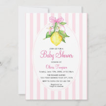 Coquette Lemon Pink Baby Shower