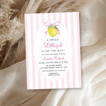 Coquette Lemon Pink Baby Shower