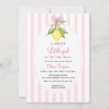 Coquette Lemon Pink Baby Shower