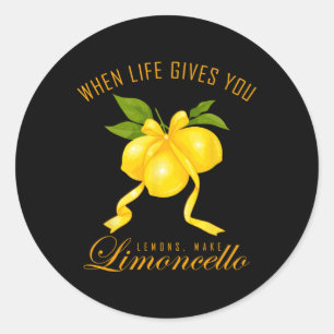 Coquette Lemon When Life Give You Lemons Make Limo Classic Round Sticker