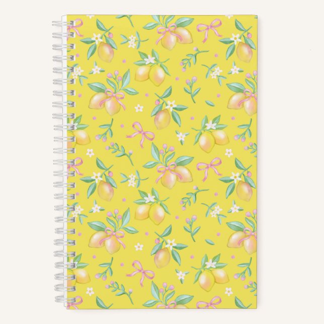 Coquette Lemon Yellow Notebook (Front)