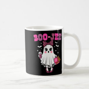 Coquette Leopard Ghost Coffee Boo-jee Halloween Bo Mug
