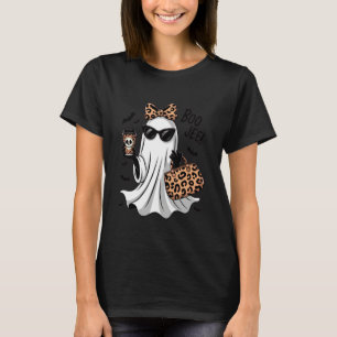 Coquette Leopard Ghost Coffee Boo JEE Halloween Bo T-Shirt