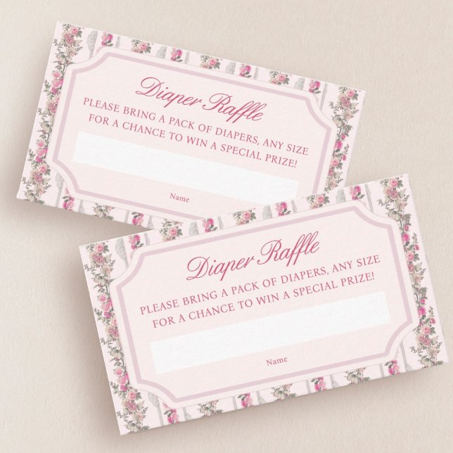 Coquette Love Shack Baby Shower Diaper Raffle Enclosure Card (Creator Uploaded)