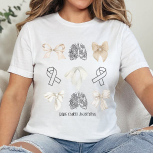Coquette Lung Awareness Tshirt, Minimalistic Lung Tri-Blend Shirt