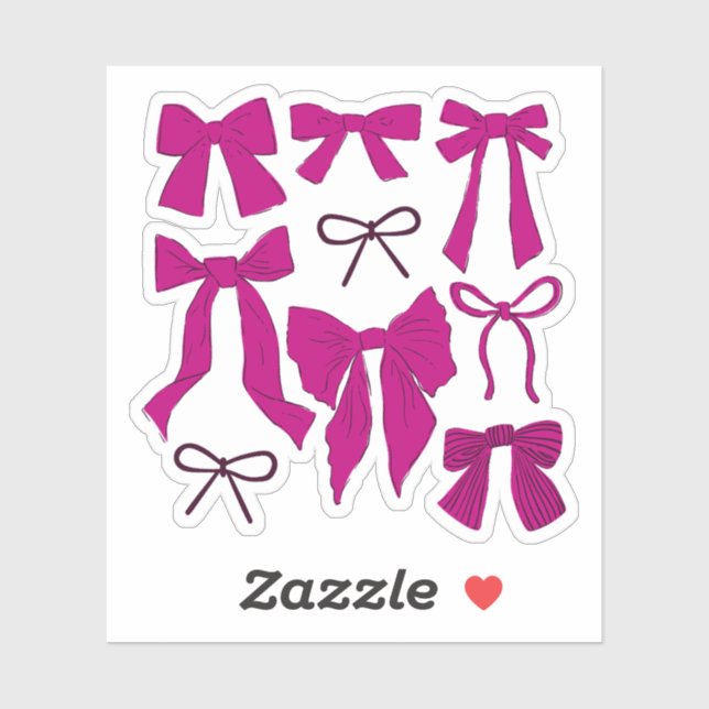 Coquette Magenta Bows Romantic (Sheet)