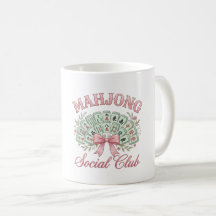 Coquette Mahjong Social Club Mug with Bow