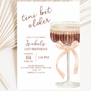 Coquette Martini Birthday Invitation
