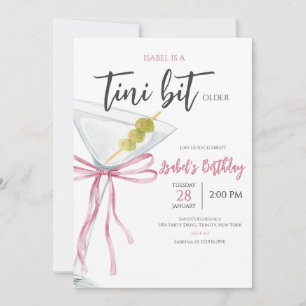 Coquette Martini Birthday Invitation