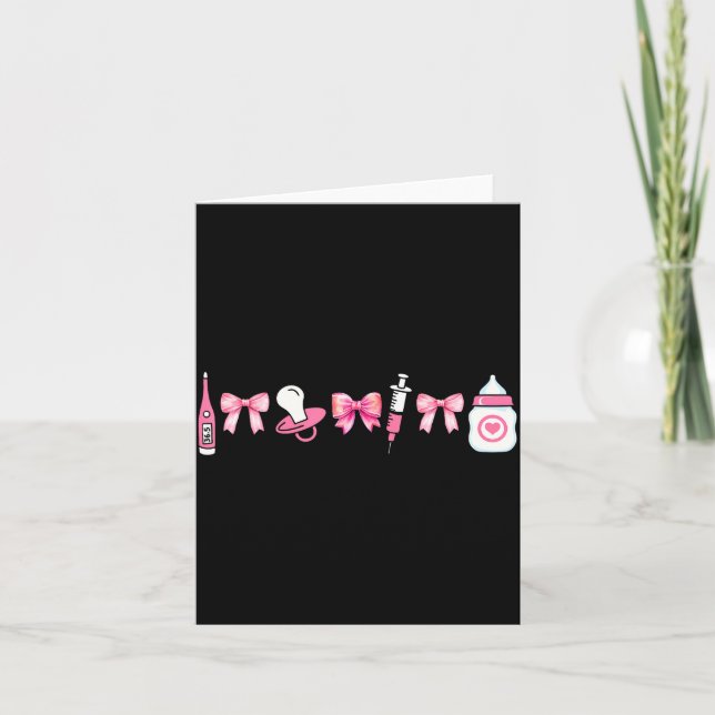 Coquette Mother Baby Mbu Nurse Stpartum Rn Christm Card (Front)