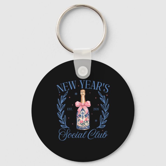 Coquette New Year 2026 Chinoiserie Social Club Wom Key Ring (Front)