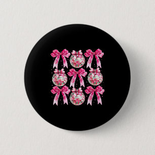 Coquette New Year 2026, Retro New Years, Disco Bal 6 Cm Round Badge