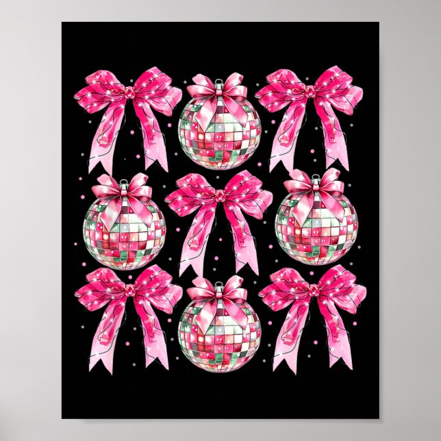 Coquette New Year 2026, Retro New Years, Disco Bal Poster (Front)