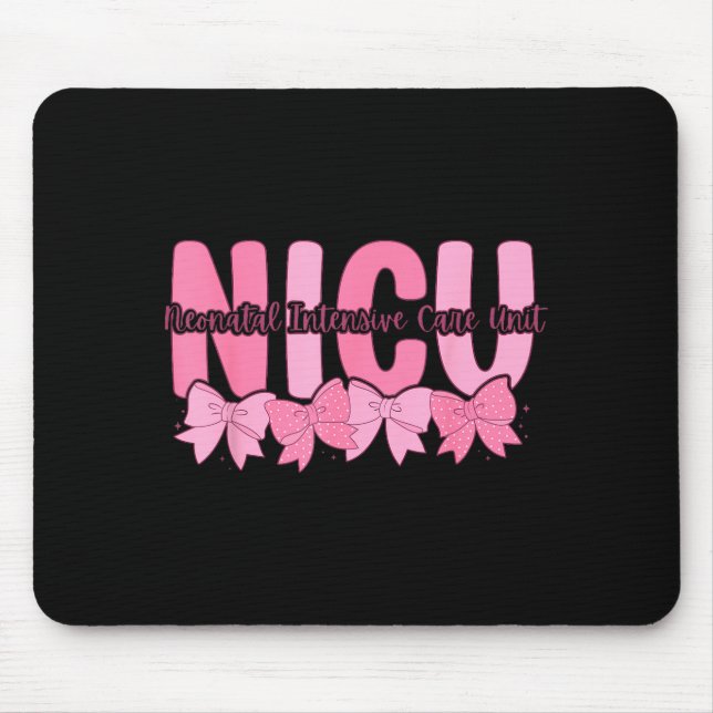 Coquette Nicu Nurse Nk Bow Neonatal Intensive Care Mouse Pad (Front)