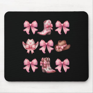 Coquette Nk Bow Cowgirl Boots And Hats  Mouse Pad