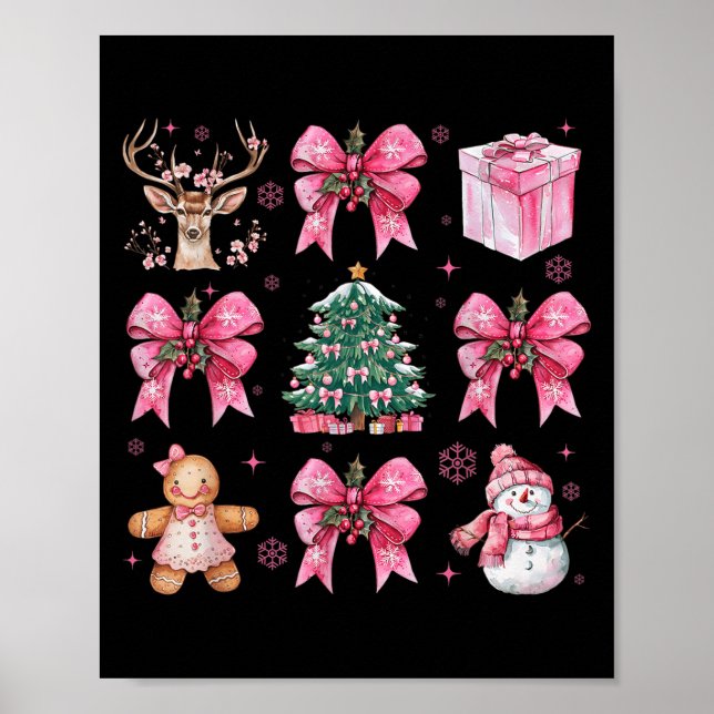 Coquette Nk Christmas Tree Santa Gingerbread Xmas  Poster (Front)