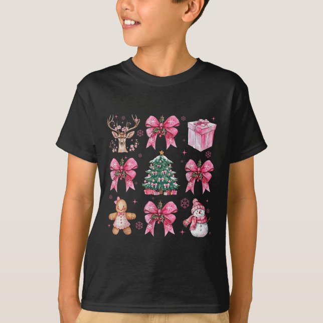Coquette Nk Christmas Tree Santa Gingerbread Xmas  T-Shirt (Front)