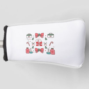 Coquette Nurse Bow Custom Nurse Xmas Christmas Golf Head Cover