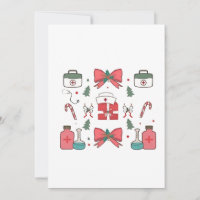 Coquette Nurse Bow Custom Nurse  Xmas Christmas 