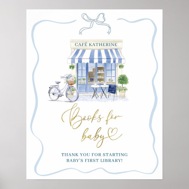Coquette Parisian cafe  Books for Baby Poster (Front)