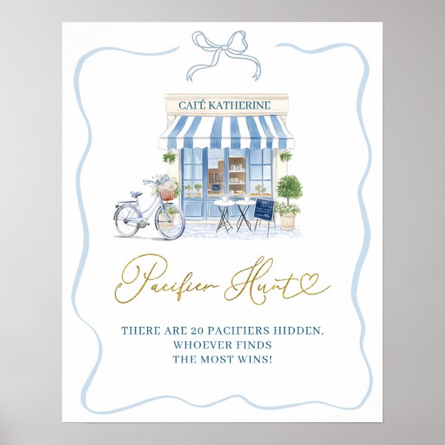 Coquette Parisian cafe Di Pacifier Hunt Poster (Front)