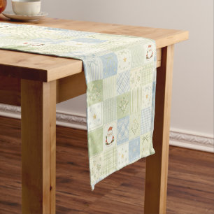 Coquette Pastel Christmas Holiday Short Table Runner