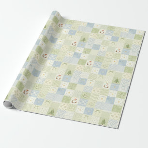 Coquette Pastel Christmas Santa  Wrapping Paper