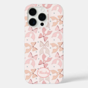 Coquette Pastel Pink Bows iPhone 16 Pro Case