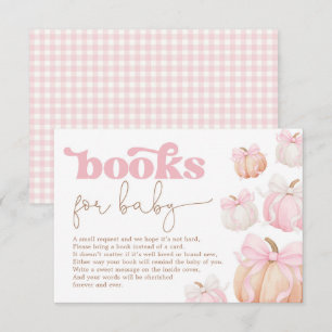 Coquette Pastel Pumpkins Books for Baby Girl Enclosure Card