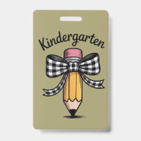 Coquette Pencil Bow Kindergarten Teacher School