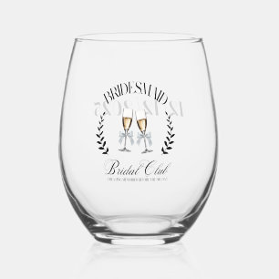 Coquette Personalised the Bridesmaids Stemless Wine Glass