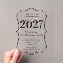 Coquette Pink Bow 2027 New Years Eve Party
