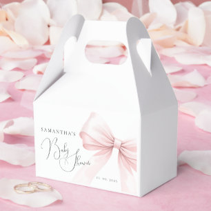 Coquette Pink Bow Baby Shower Favour Bags Favour Box