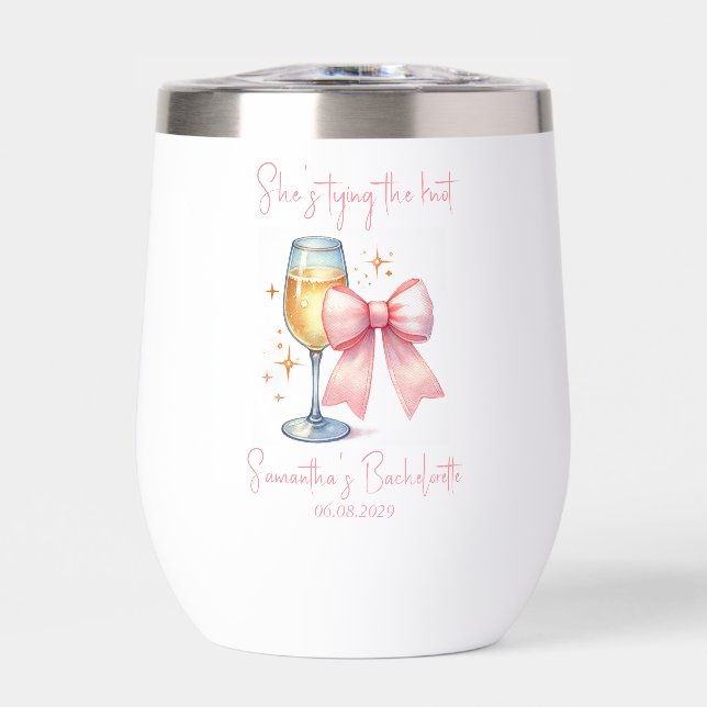 Coquette Pink Bow Bachelorette Party  (Front)