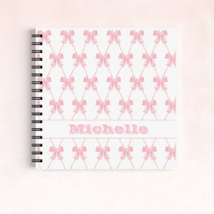 Coquette Pink Bow Bridesmaid Notebook