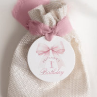 Coquette Pink Bow First Birthday