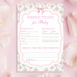 Coquette Pink Bow Love Shack Predictions for Baby 