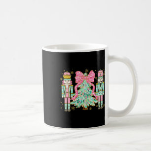Coquette Pink Bow Nutcracker Christmas Tree Preppy Coffee Mug