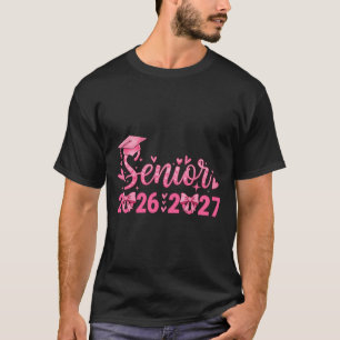 Coquette Pink Bow Senior 2026 2027 Graduation _4 T-Shirt